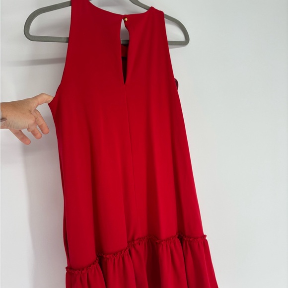 Banana Republic Bright Red Ruffle Frock Dress - Picture 2 of 8